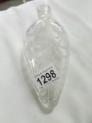 A Nailsea glass flask