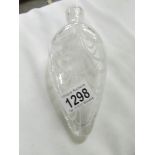 A Nailsea glass flask