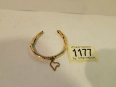 An 18ct gold watch bracelet a/f (total weight 7 grams including springs)
