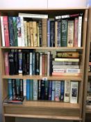 3 shelves of books, mainly fiction, BCA,