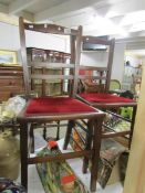 A pair of mahogany inlaid bedroom chairs