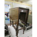 A small Edwardian mahogany inlaid drop leaf table