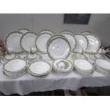 Approximately 64 pieces of Royal Doulton Fontainblue pattern tea and dinner ware