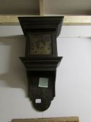 An old oak wall clock, a/f.