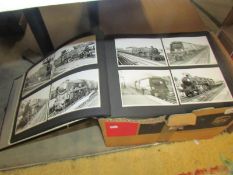 A box containing 6 large photograph albums of over 1000 mostly post card size black & white