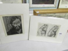 5 Henry Moore shelter sketch prints circa 1940's and 5 Henri Matisse prints circa 1935.