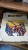 A collection of bound copies of the Wild West comic