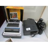 A boxed Kodak Ek6 instant camera and cased Tasco binoculars