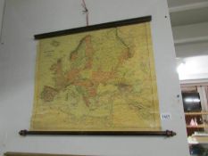 An old map of Europe.