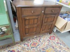 An oak sideboard