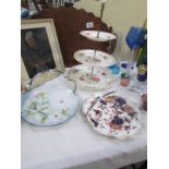 3 cake stands including Coalport