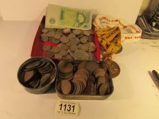 A mixed lot of coins,