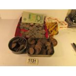 A mixed lot of coins,