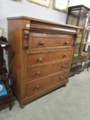 A 4 drawer Victorian mahogany 'Scotch' chest.