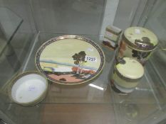 A Noritake smoker's set (match holder a/f)