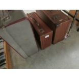 3 vintage suitcases