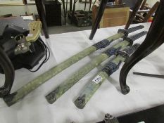 A set of 3 replica Japanese Samaroi swords.
