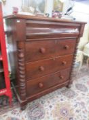 A Victorian mahogany chest of drawers