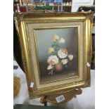 An oil on canvas still life signed S Laigh.