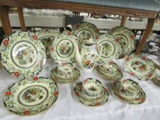 24 pieces of Coalport Canton pattern china including coffee pot, dish,