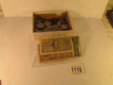 A quantity of UK and commonwealth coins including cartwheel penny 1797, pre 1947, Australian,