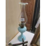 A glass oil lamp