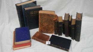 A collection of old bibles and common prayer books