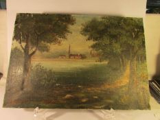 A small oil on canvas rural scene signed M Rehter?,