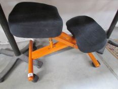 An ergonomic kneeling stool