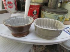 2 Victorian ceramic jelly moulds