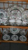 2 shelves of Indian tree pattern tea ware,
