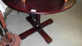 An oak dining table,