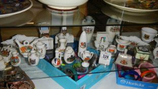 A mixed lot of crested china,.