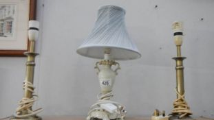 3 table lamps.