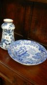 A Spode Italian bowl and a German Royal Bonn vase.