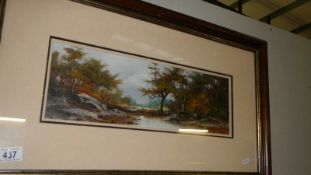 A framed and glazed rural scene.