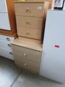 A 3 drawer and a 2 drawer bedside chests.