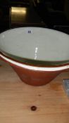 A late 19th century terracotta dough bowl.