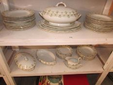 2 shelves of Fenton china dinner ware,