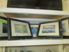 5 framed and glazed signed prints.