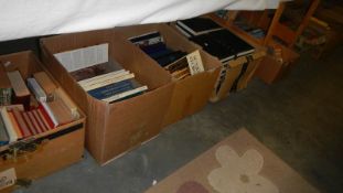 9 boxes of assorted books including Danish art history, Danish classics, Readers Digest Discovery,