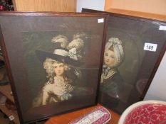 A pair of Pear's prints of ladies,.