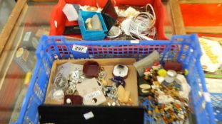 2 trays of good costume jewellery, watches etc.