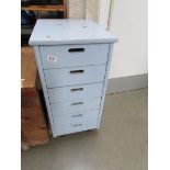 A 6 drawer painted chest.