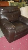 A black leather chair,