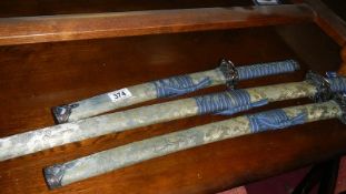 A set of 3 replica Samaroi swords.