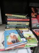 A mixed lot of books, mainly on horses,.
