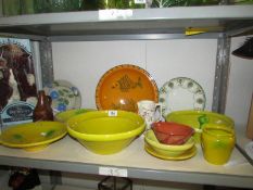 A mixed lot of pottery bowls including art pottery.