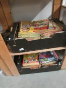 A large collection of Roy of the Rovers comics. approximately 400. (2 boxes).