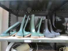 5 pairs of wellington boots.
